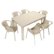 Mandella Wood 90x150 Roma Koltuk Set Çöl Beji