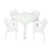 Mandella Elit 90x90 Star Koltuk Camlı Set Beyaz