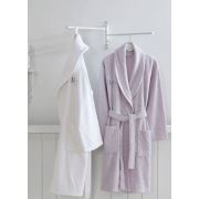 Marie Claire Aıle Setı Danya 100% Pamuk 2 Bornoz M Ve L 50x90+85x150 cm 2'şer Adet Beyaz Lila