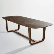 Marmopol Dark Emperador Salon Tipi Mermer Masa 180*90 cm