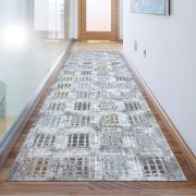 Merinos GOLD TK17962 Renkli Kareler Kesme Yolluk 80'lik Ölçü 80x450 cm