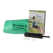 Merrithew Health & Fitness Stability Ball Plus Power Pack - 65cm (Green - English/French) (DV-82305)