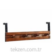 Met Metal Ahşap Venge Kapı Arkası Askı 4'lü