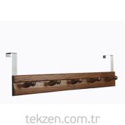 Met Metal Ahşap Venge Kapı Arkası Askı 5'li