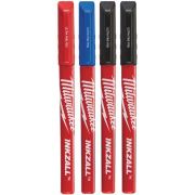 Milwaukee T48223165 Ağır Hizmet Tipi Inkzall™ 4lü İşaretleme Kalemi İnce Uçlu Tablet Kalemi 0,6mm