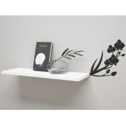 Minar Flower Sticker Duvar Rafı Beyaz