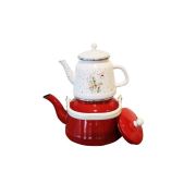 Miss Betty Tiki Kızlar Vintage Emaye Çaydanlık
