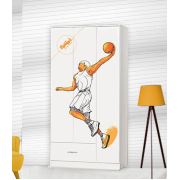 Dekorsanal 3 Kapı Tek Çekmeceli Gardırop - Basketbol Baskılı