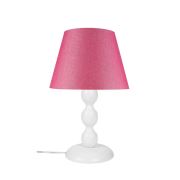 Modelight Küçük Boncuk Abajur Beyaz Ayak/Pembe Şapka