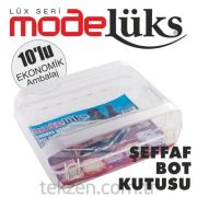 10'Lu Lüx Şeffaf Bot Kutusu-FL.3304