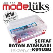 10'Lu Lüx Şeffaf Bayan Ayakkabı Kutusu-FL.3313