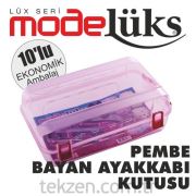 10'Lu Lüx Pembe Bayan Ayakkabı Kutusu-FL.3314