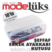 10'Lu Lüx Şeffaf Erkek Ayakkabı Kutusu-FL.3322