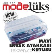 10'lu Lüx Mavi Erkek Ayakkabı Kutusu -FL.3323