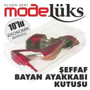 Klasik Şeffaf 10’LU Bayan Ayakkabı Kutusu .3330