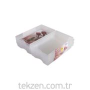 5'Li Klasik Şeffaf Bayan Ayakkabı Kutusu-FL.5051