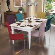Modilayn Flora Yemek Masa Takımı Klas 6 Sandalye Kırmızı, Mürdüm, Turkuaz, Sarı, İndigo, Pembe