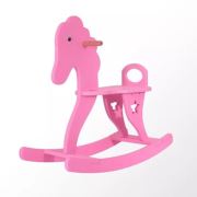 Modilayn Bıdık Ahşap Sallanan At - Pembe