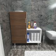 Moonlife 2 Kapaklı L Çok Amaçlı Dolap Ceviz
