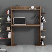 Moonlife Temo Kitaplıklı Çalışma Masası Ceviz