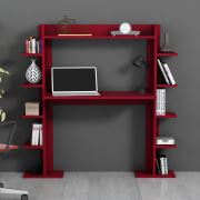 Moonlife Temo Kitaplıklı Çalışma Masası Kırmızı