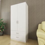 Moonlife 2 Kapaklı 2 Çekmeceli Gardırop