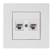 Mutlusan Rita Data Prizi 2xRj45 (Cat5E) Beyaz