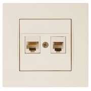 Mutlusan Rita Tlf Data Priz (Rj12 Cat5E) Krem