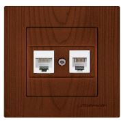 Mutlusan Rita Tlf Data Priz (Rj12 Cat5E) Ceviz
