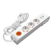 Mutlusan Rı-Tech Üçlü Usb Anahtar Topraklı Grup Priz (Ç.K.) (2 Mt)