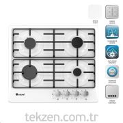 Naturel Omega S6400EB FFD Doğalgazlı Setüstü Ocak Beyaz