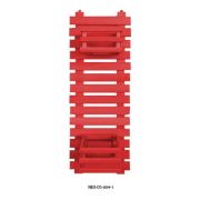 Ahşap Duvar Çiceklik 2 Saksılı Dikey - Kırmızı