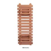 Ahşap Duvar Çiceklik 2 Saksılı Dikey - Doğal Ahşap