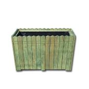 Ahşap Bahçe Saksı (Y: 35 cm. G: 100 cm. D: 35 cm.) - Emprenye Yeşili