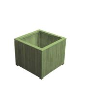 Ahşap Bahçe Saksı (Y: 40 cm. G: 40 cm. D: 40 cm.) - Emprenye Yeşili
