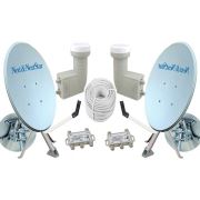 Next NextStar 80 Cm Çift Çanak Anten Seti İkili Lnb + Kablo + Dayzek + Dübel 150024