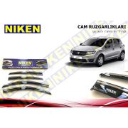 DACIA SANDERO 2013- Kromlu Cam Rüzgarlığı Ön Arka Takım