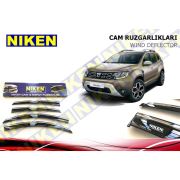 Dacia Duster 2018 Kromlu Kromlu Cam Rüzgarlığı Ön Arka Takım 4'Lü