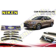 Ford Focus 2019 Kromlu Cam Rüzgarlığı Ön Arka Takım 4'Lü