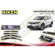 Nissan X-TRAIL 2014 Kromlu Cam Rüzgarlığı Ön Arka Takım 4'Lü