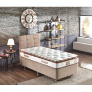 Niron Queen Lüks Pedli Yatak Seti Ergonomik Yatak Tek Kişilik Baza Başlık Takımı 100x200 cm
