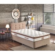 Niron Queen Lüks Pedli Yatak Seti Ergonomik Yatak Baza Başlık Takımı 120x200 cm