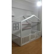 Jüpiter Doğal Ağaç Montessori Yatak - Yer Yatağı Beyaz