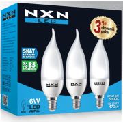 Nixon 6 Watt Led Kıvrık Ampul Beyaz Işık 3'Lü Paket