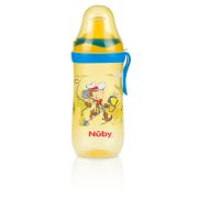 Nuby 1250 Bastır Çek Ağızlıklı Bardak Sarı