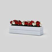 Onlywood Flower Ahşap Saksı Beyaz
