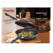 Papilla Tombik Çift Taraflı Tencere Siyah-26 Cm