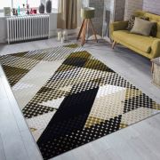 Payidar Evrim TKG0059M Renkli Modern Halı Bej / Gold 100x200 cm