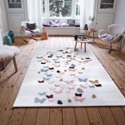 Payidar Evrim TKHB02 Kelebekli Modern Halı Krem 80x300 cm