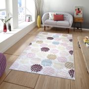 Payidar Evrim TKHB05 Renkli Modern Halı Krem 80x150 cm